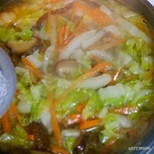 白菜豆腐三丝汤